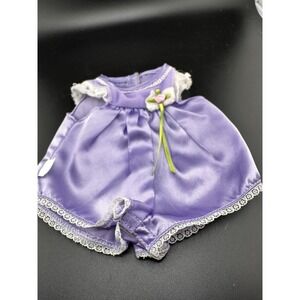 Cabbage Patch Kids Doll Purple Satin Small Romper Outfit READ